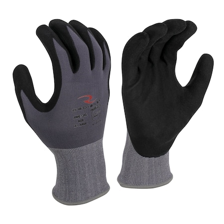 Radians Foam Nitrile, Palm, Black/Gray, L 1 PR RWG13L